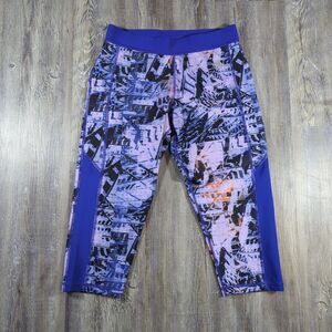 Adidas Techfit Climalite Medium Compression Purple Capri Leggings Size Medium